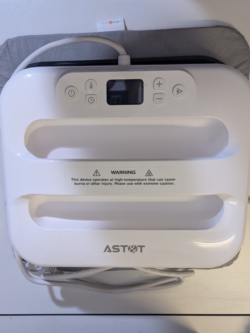 AST&T 12" x 10" Smart Portable Heat Press Machine w/ HTVRONT Heat Press Mat
